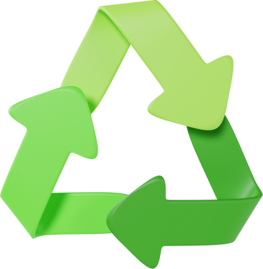 Recycle icon 3D Illustration