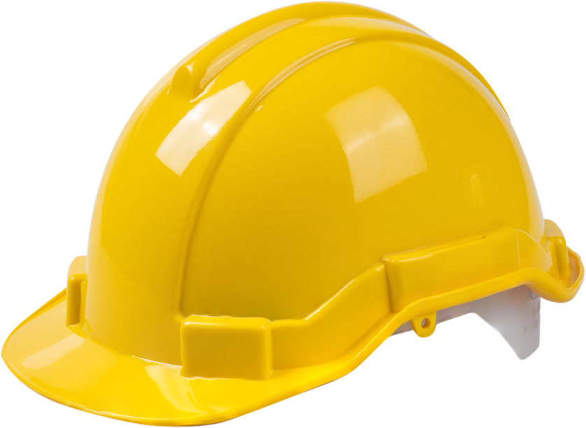 Yellow Construction Helmet Isolated