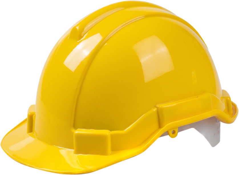 Yellow Construction Helmet Isolated